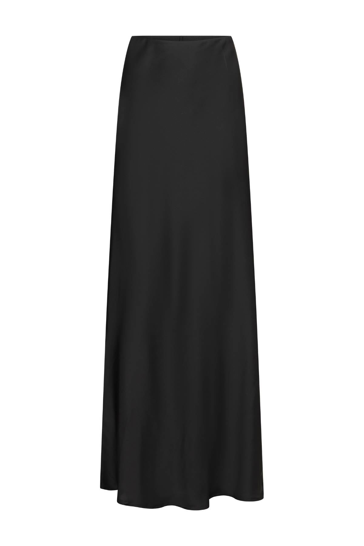 OLIVIA SATIN SKIRT BLACK