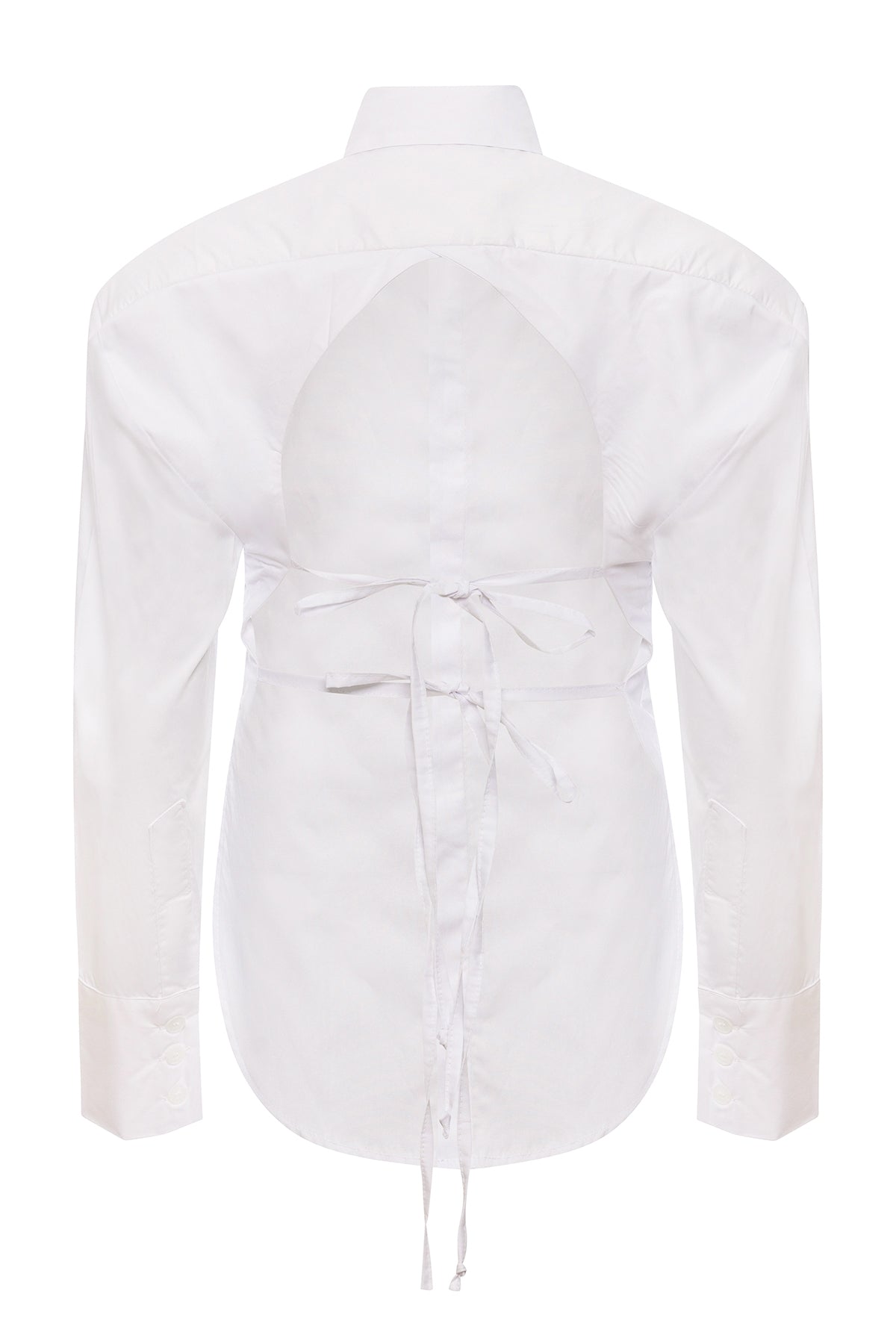 MARINA COTTON OPEN BACK SHIRT