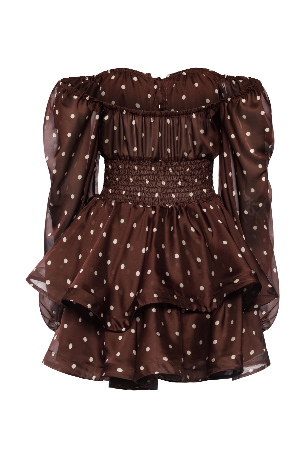 Romance Dress With Brown Dots
