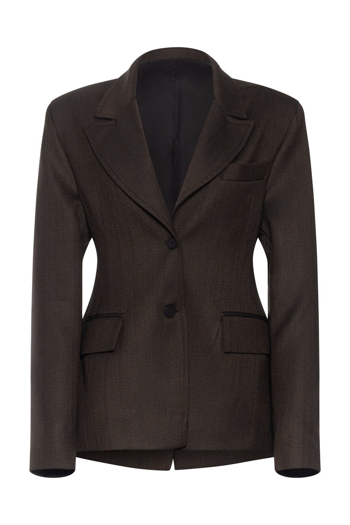 Pure Lines Blazer In Brown