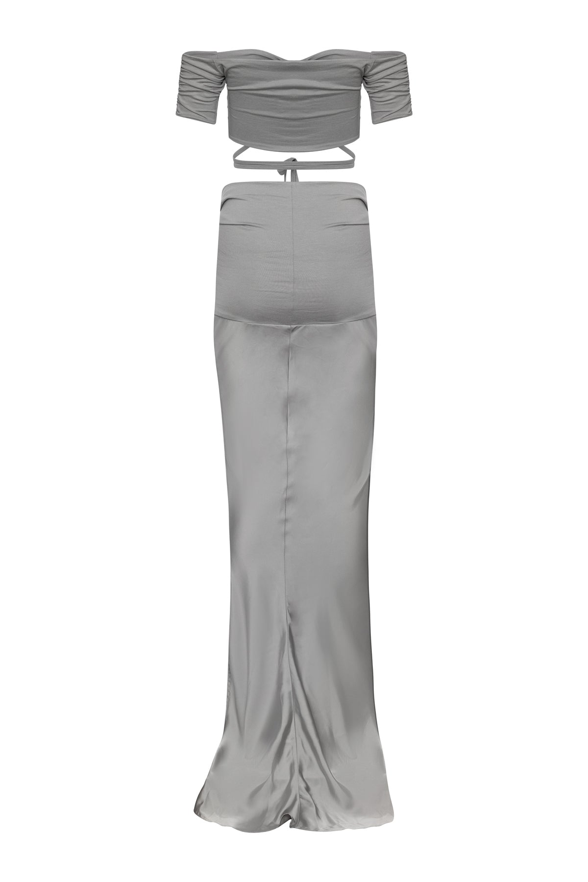 Alexa Long Skirt In Grey