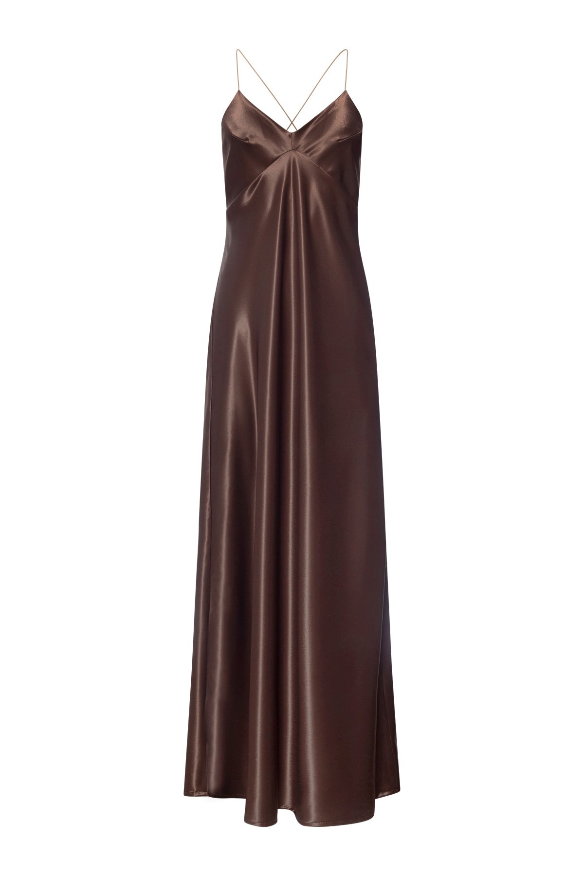 Dima Satin Dress In Brown