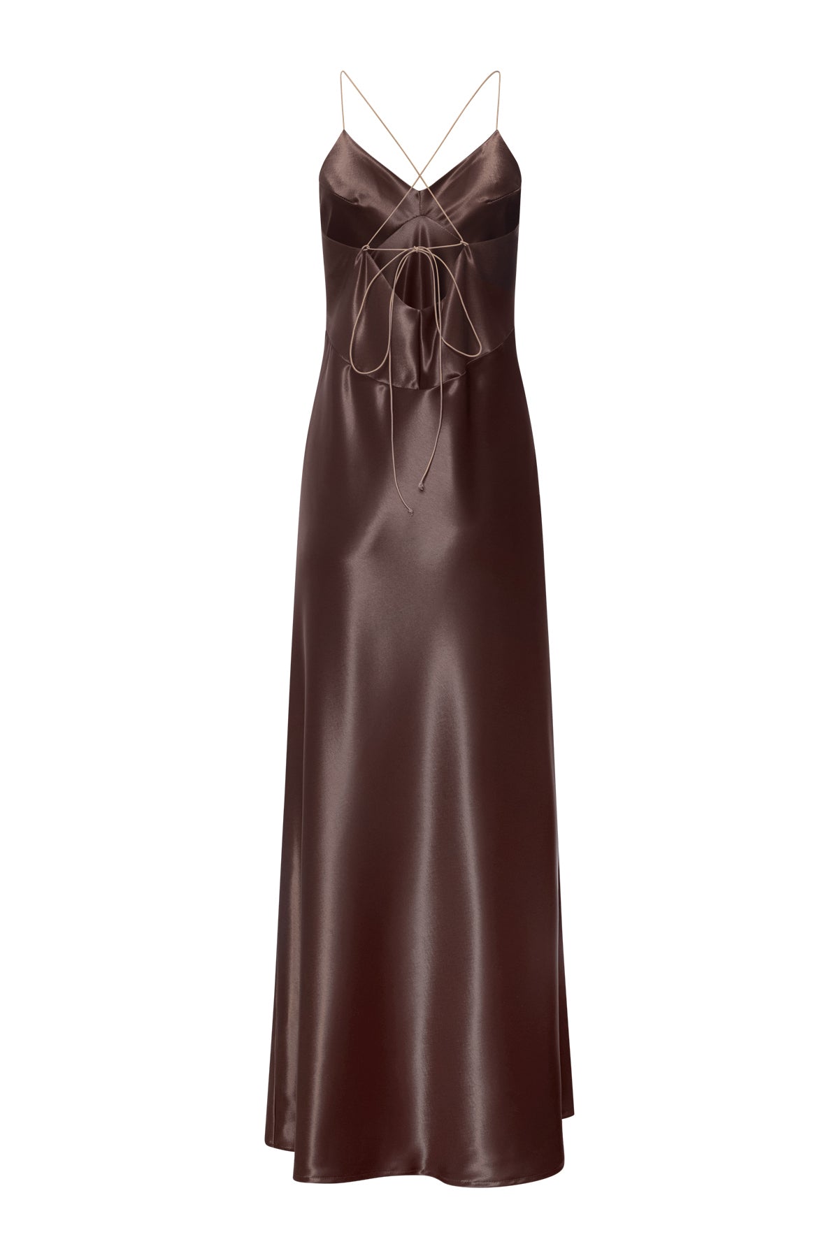 Dima Satin Dress In Brown