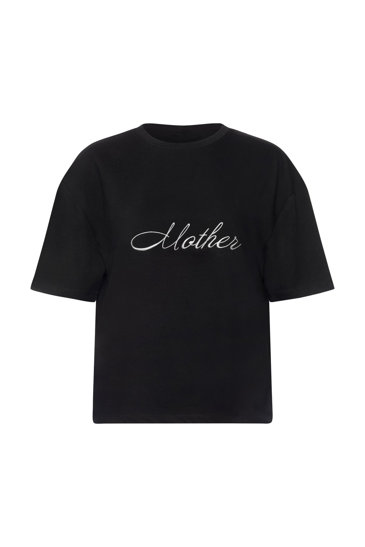 T-shirt Embroidery Sexy Mama In Black