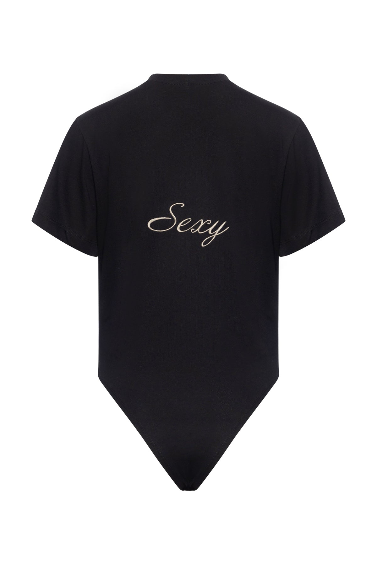 Bodysuit Embroidery Sexy Mama In Black