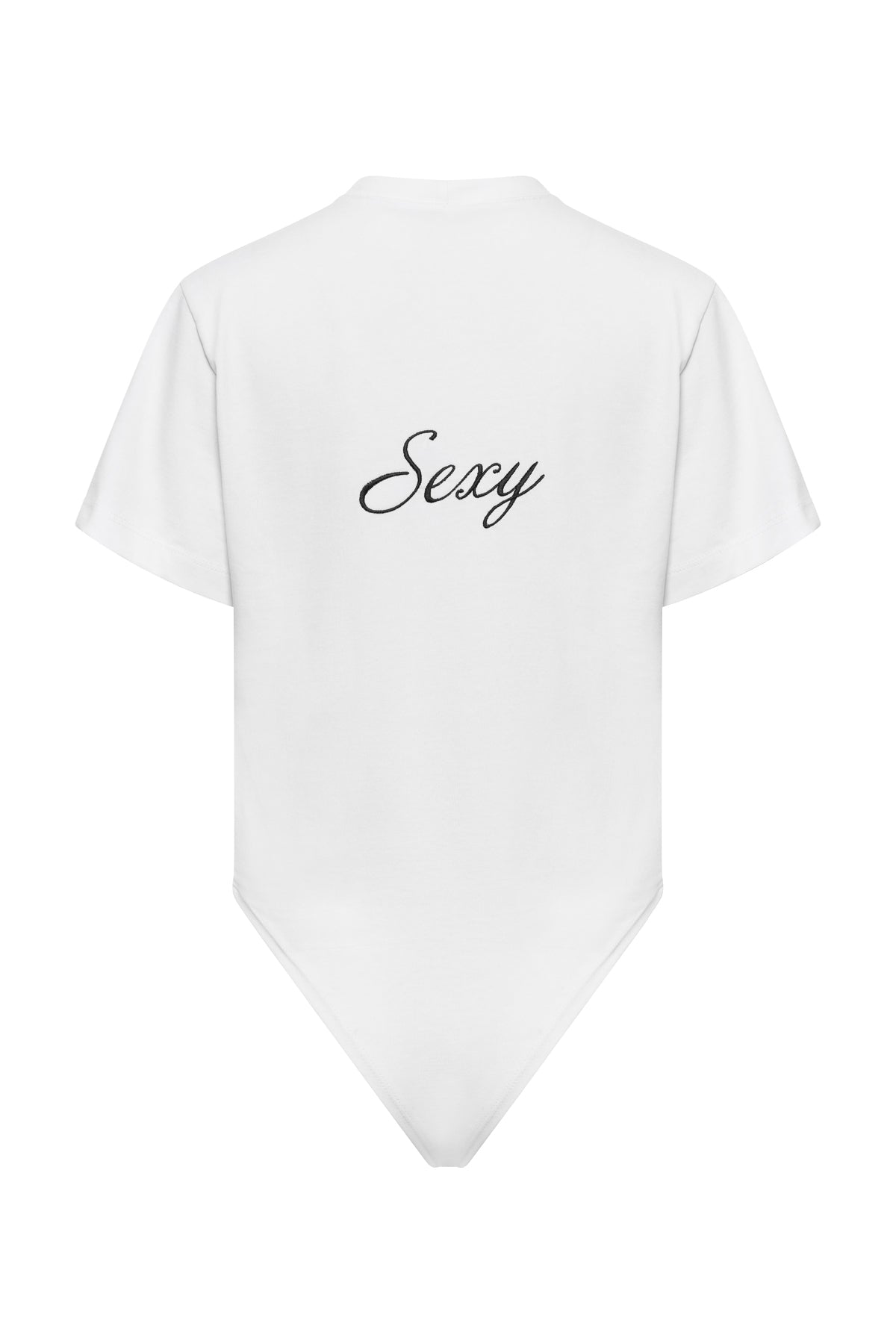 Bodysuit Embroidery Sexy Mama In White
