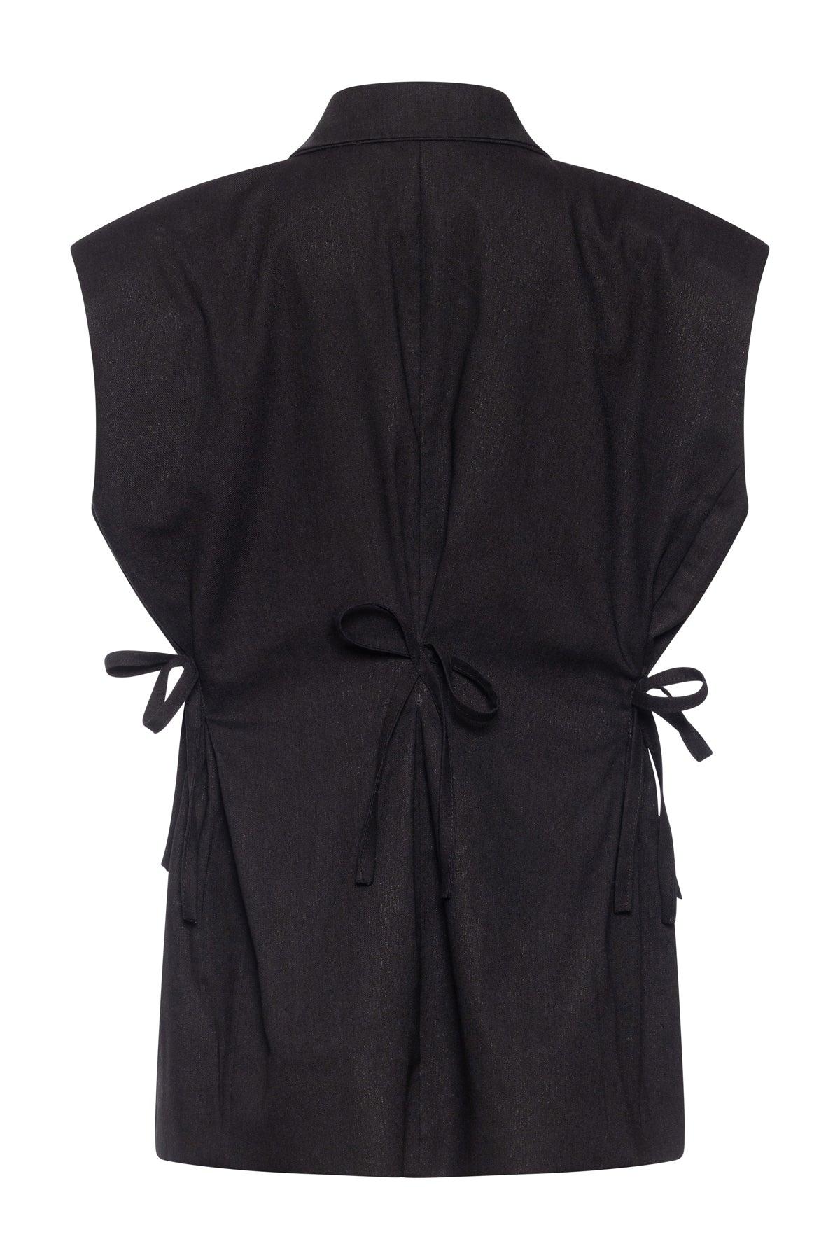 Rossi Ribbon Vest In Black