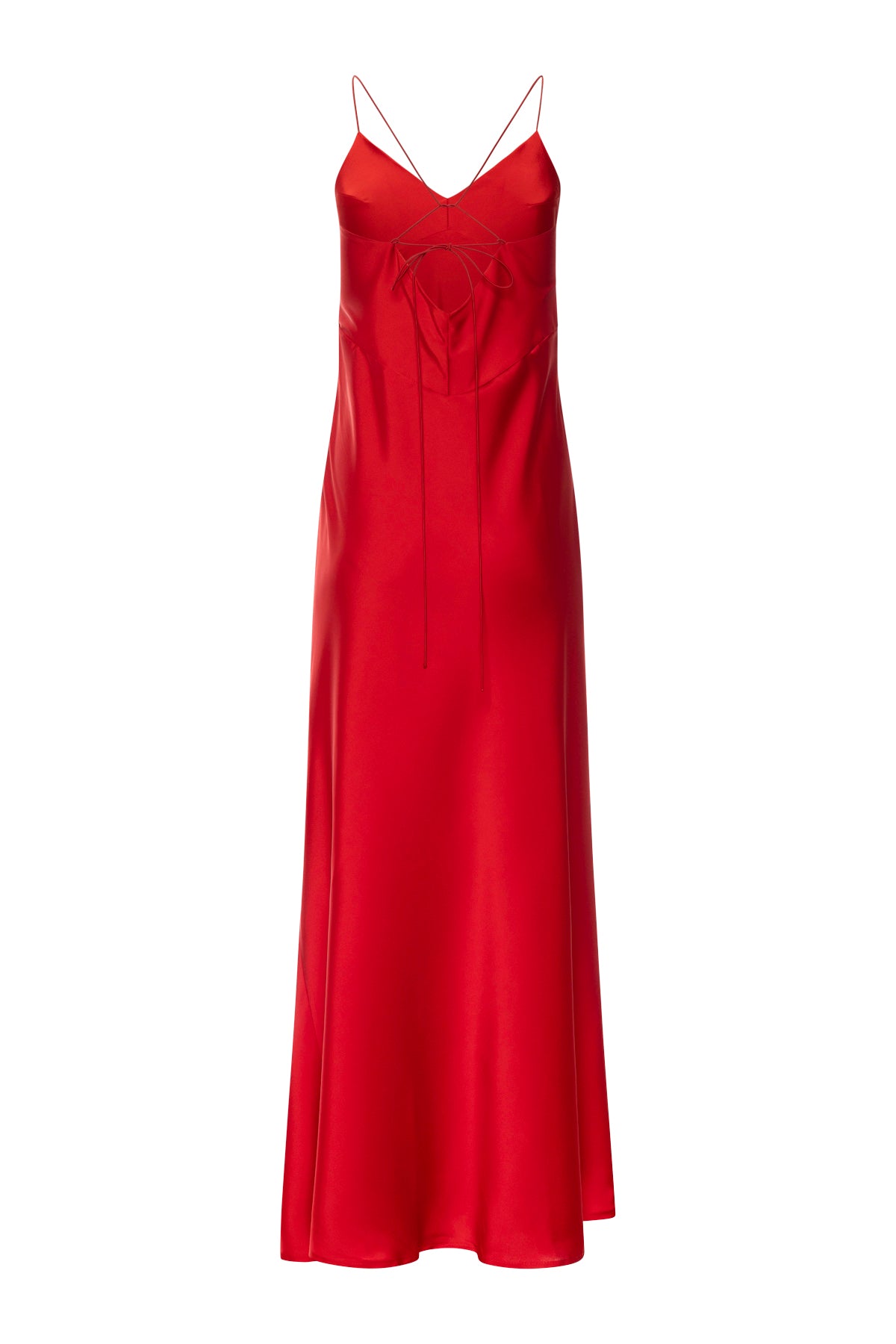 DIMA SATIN DRESS RED