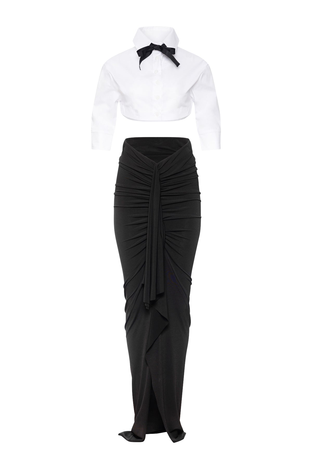 BLACK RIBBON SHIRT