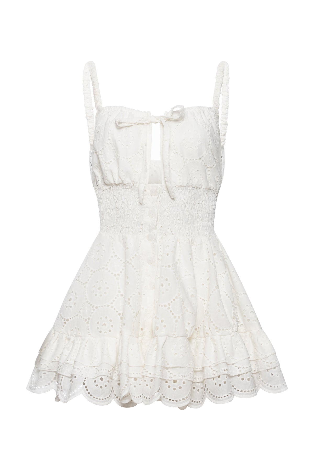 Lucy 2 Lace Dress In White
