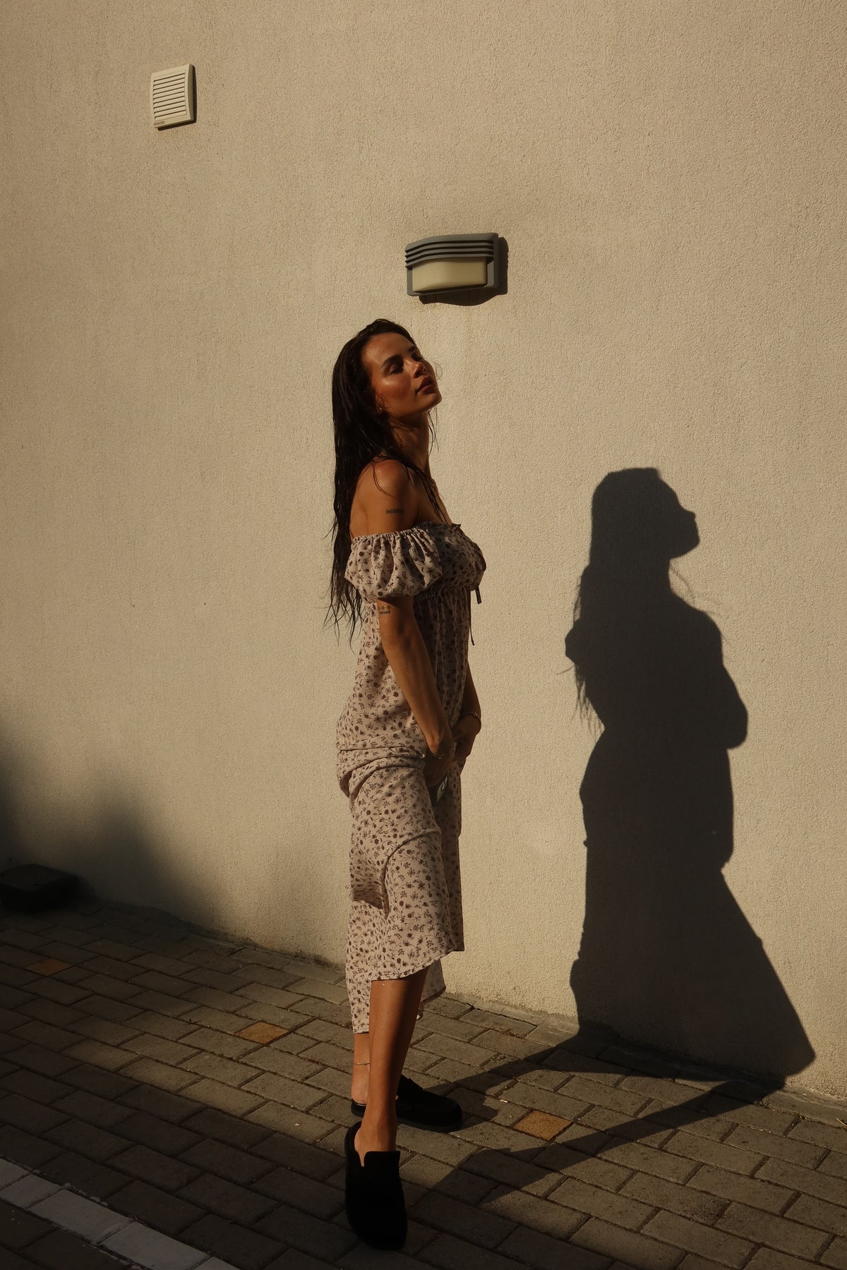 Maya Long Dress In Beige