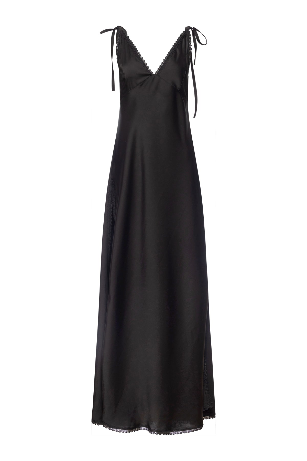 Black Long Dress With Open Black