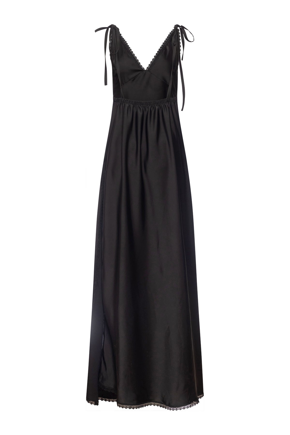 Black Long Dress With Open Black