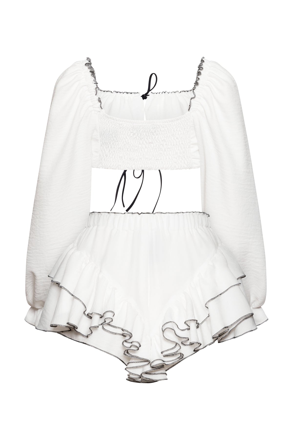 Vally short In White